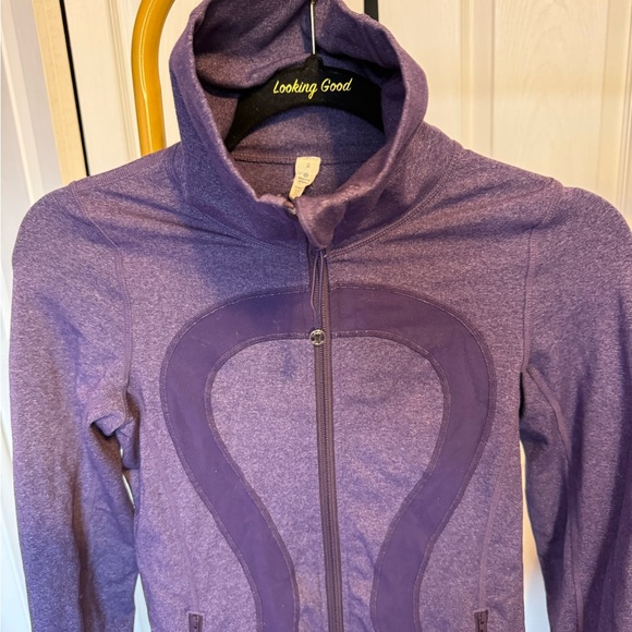 Lululemon In Stride Jacket Heathered Concord Grape OG Luon Blend Size 2 EUC - Picture 7 of 12